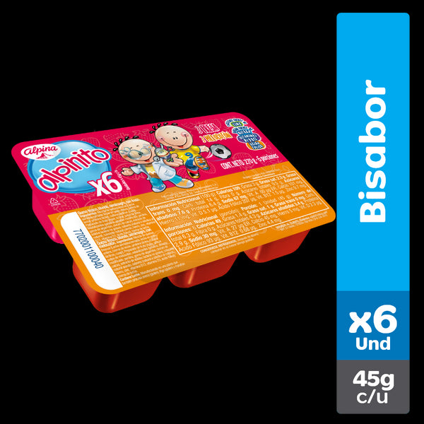 ALPINITO ALPINA 6U 45G FRESA MELOCOTON