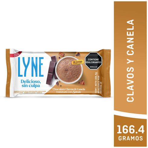 Chocolate LYNE clavos y canela x 166 gr pastilla