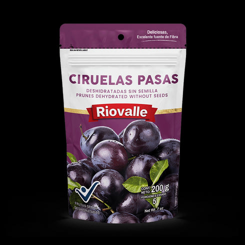 CIRUELA PASA RIOVALLE 200G S/SEMILLA