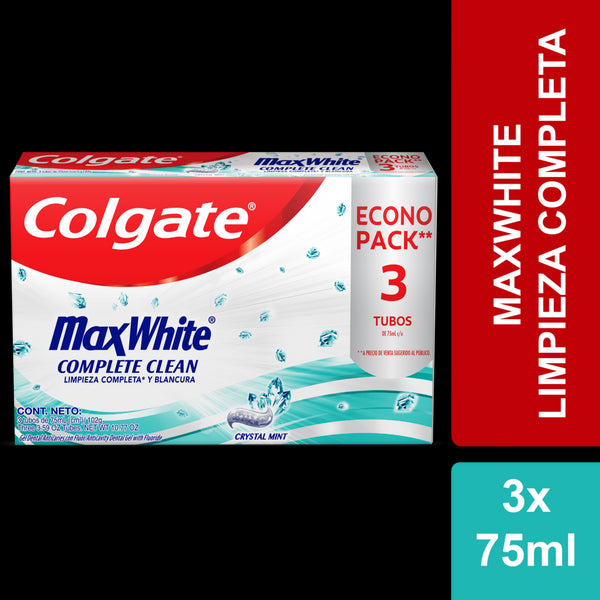 CREMA COLGATE 3U MAXWHITE COMPLETE CLEAN 75ML