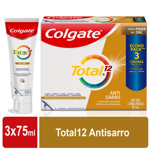 Crema COLGATE TOTAL Anti Tartaro 3x75ml