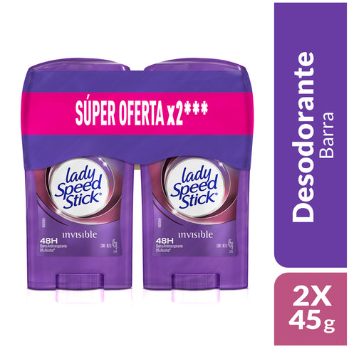 Desodorante Mujer Lady Speed Stick Invisible Floral 2x45gr