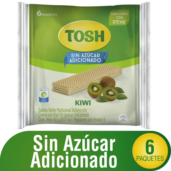 GALLETA TOSH WAFER 6U 162G KIWI