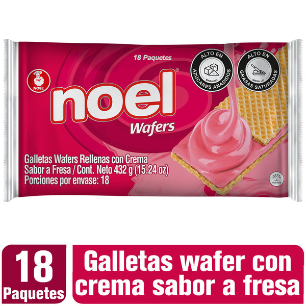 GALLETA WAFER NOEL 18X4 BOLSA FRESA