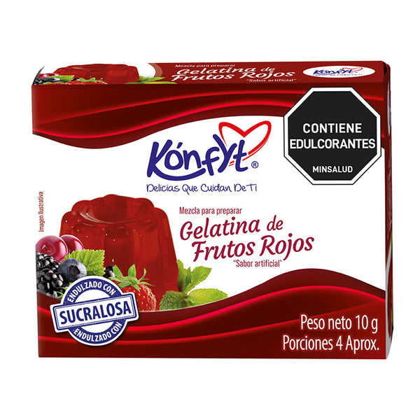 GELATINA KONFYT 6PORCIONES FRUTOS ROJOS