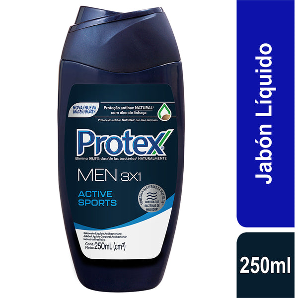 JABON PROTEX LIQUIDO 250M MEN 3X1