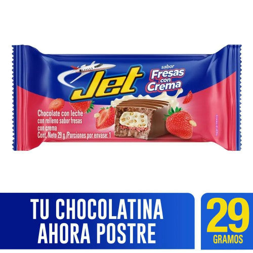 CHOCOLATINA JET 29G FRESAS CON CREMA