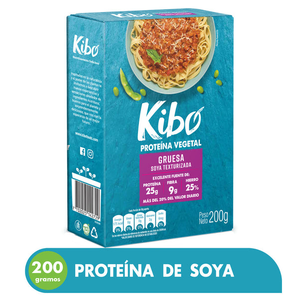 PROTEINA VEGETAL KIBO 200G GRUESA