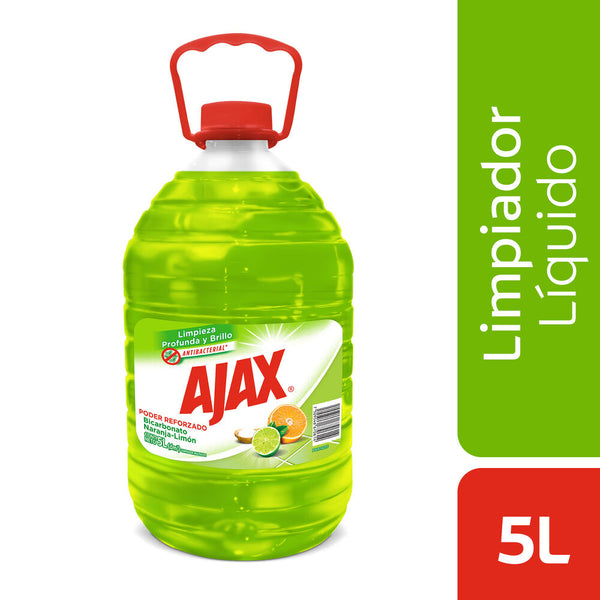 LIMPIA PISOS AJAX BICARBONATO NARANJA LIMON 5L