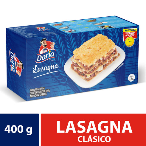 PASTA DORIA 400G LASAGNA PRECOCIDA