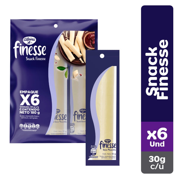 QUESO ALPINA 6U 180G FINESSE SNACK