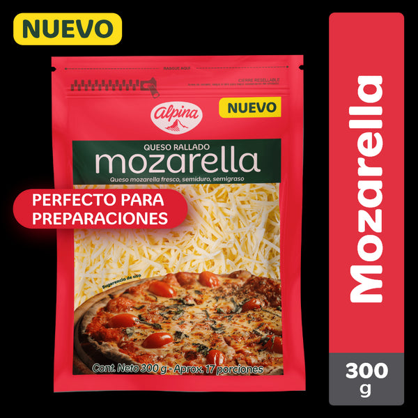 QUESO MOZARELLA RALLADO 300G ALPINA