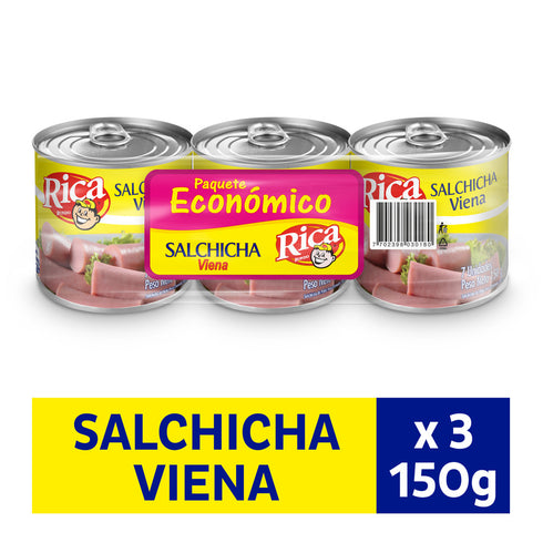 SALCHICHA VIENA RICA 3U 150G