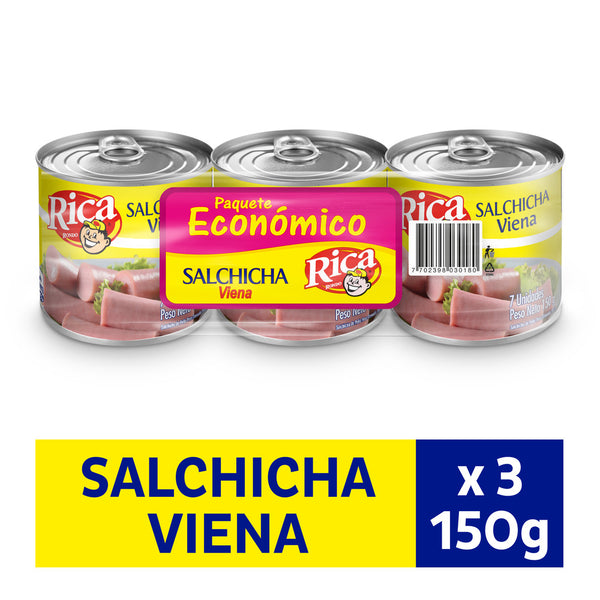 SALCHICHA VIENA RICA 3U 150G
