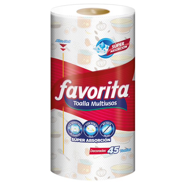 TOALLA COCINA FAVORITA 45H DECORADA