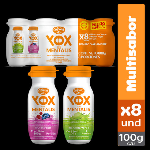 YOX ALPINA 8U 100C M/VERDE F/ROJOS