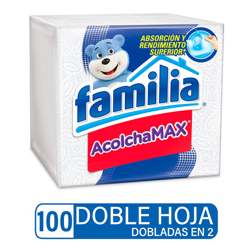 SERVILLETA FAMILIA 100U DOBLADAS EN 2