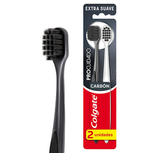 Cepillo de Dientes Colgate Pro Cuidado Carbon extra suave x2und