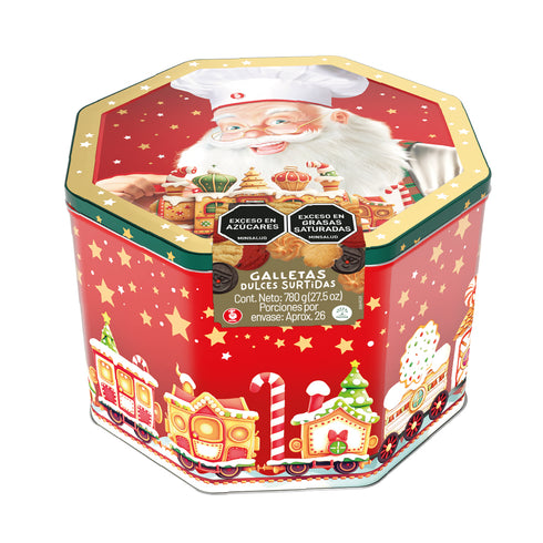 GALLETA NAVIDAD NOEL 780G TAMBOR