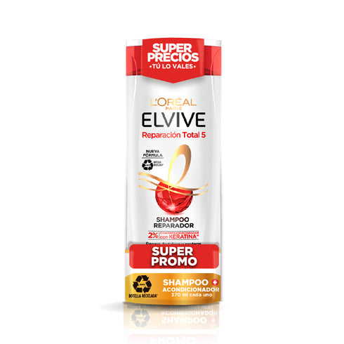 SHAMPOO 370 ML+ACOND 370ML ELVIVE REP T5