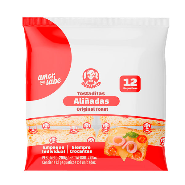 TOSTADA ALINADA SUSANITA 12U PAQ/INDIVID