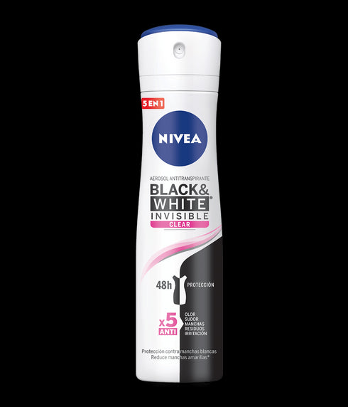 DESODORANTE NIVEA 150M SPRAY B/W CLEA
