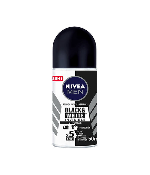 DESODORANTE NIVEA 50G ROLLON B/W CLEA