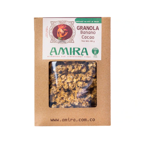GRANOLA BANANO CACAO 450GR AMIRA