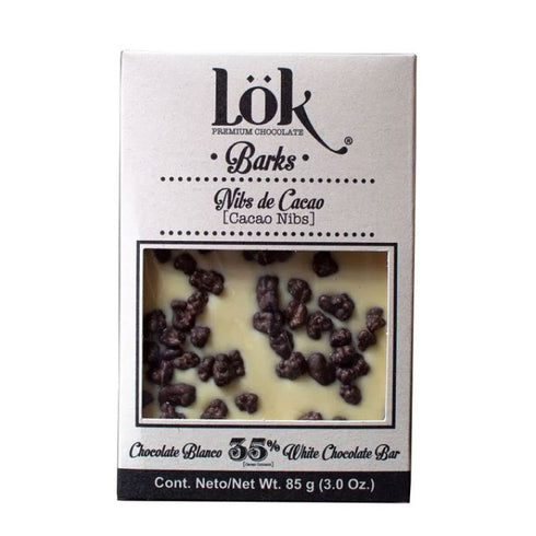 BARKS BLANCA CON NIBS DE CACAO 85G