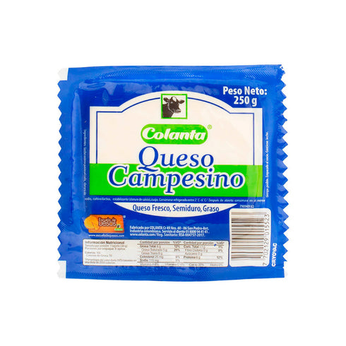 QUESO CAMPESINO 250G COLANTA