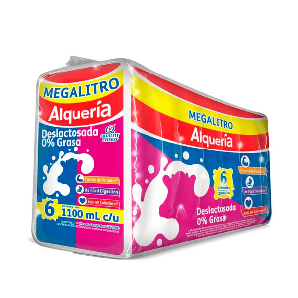 LECHE ALQUERIA 6U 1100ML DESCREM/DESLAC