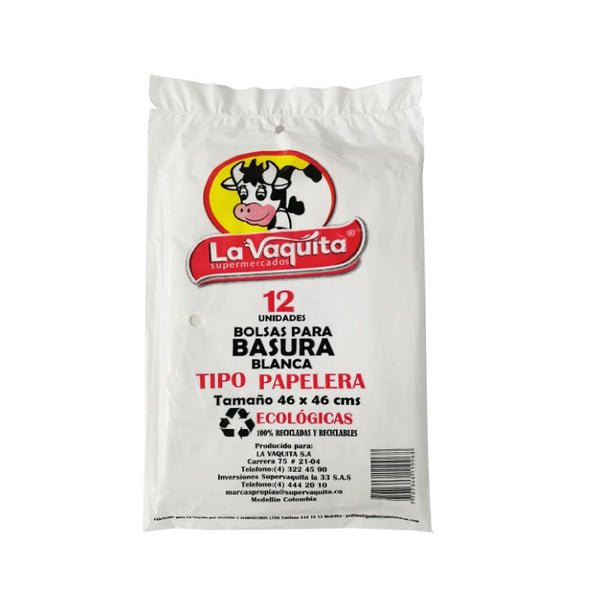 BOLSA BASURA 46X46 12U PAPELERA
