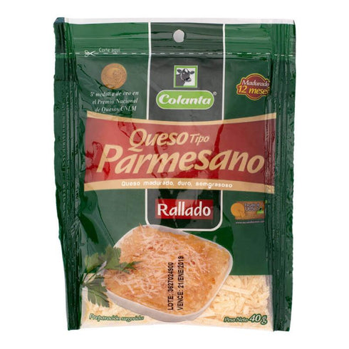 QUESO PARMESANO COLANTA 40G RALLADO