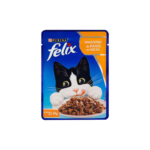 ALIMENTO GATOS FELIX 85G PAVO EN SALSA