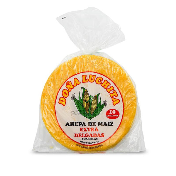 AREPA DONA LUCHA 700G DELGADA AMARILLA