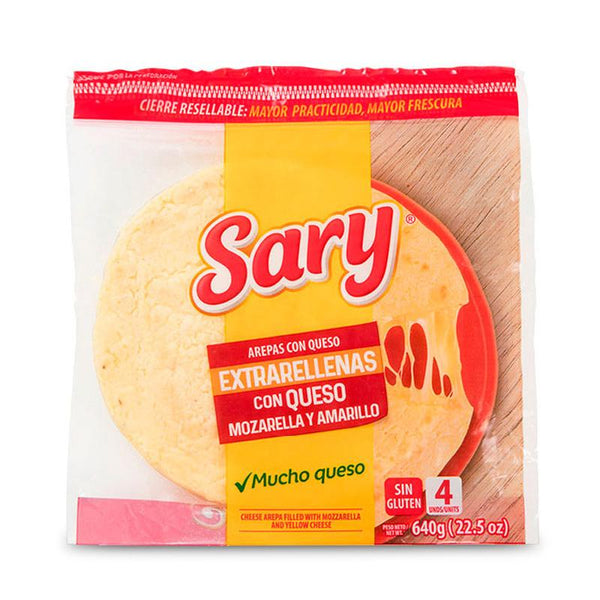 AREPA EXTRARELLENA QUESO 4U 640G SARY