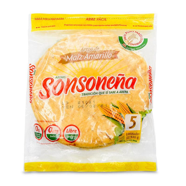 AREPA SONSONENA 5U 520G AMARILLA