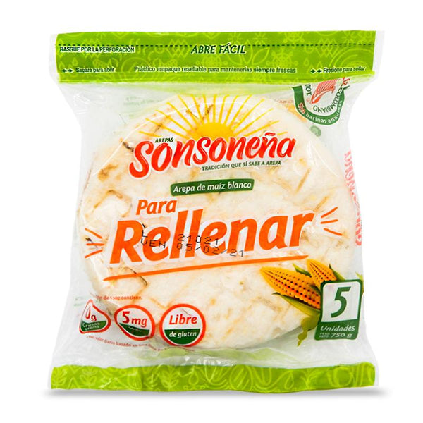 AREPA SONSONENA 5U 750G PA RELLENAR