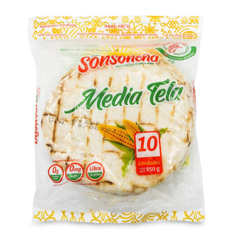 AREPA SONSONENA 650G MEDIA TELA BLANCA 10U