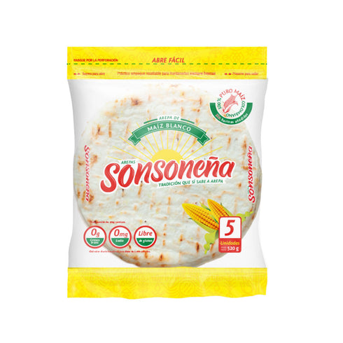 AREPA SONSONENA 5U 520G BLANCA