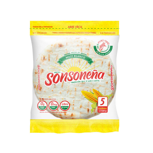 AREPA SONSONENA 5U 520G BLANCA