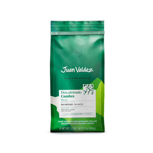 CAFE JUAN VALDEZ 340G CUMBRE DESCAFEINADO
