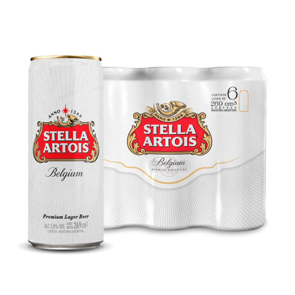 CERVEZA STELLA ARTOIS 6U 269ML LATA