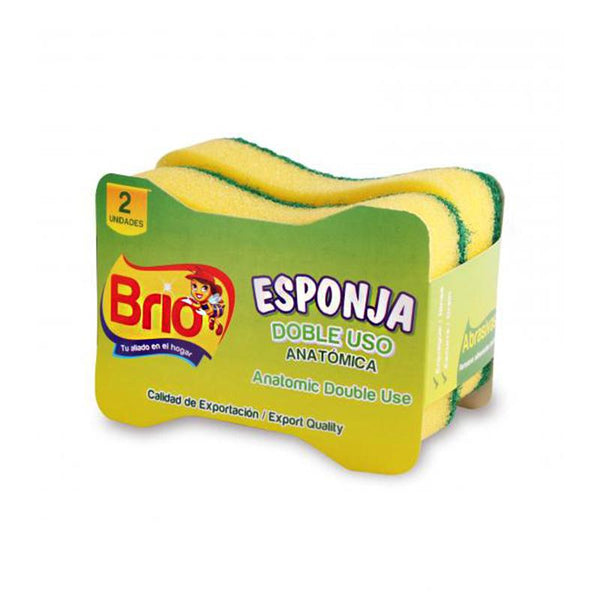 ESPONJA DOBLE USO BRIO 2U