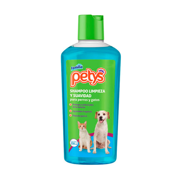 SHAMPOO PETYS 235ML LIMPIEZA SUAVIDAD