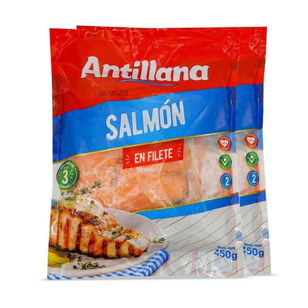FILETE SALMON ANTILLANA 2U 450G PE