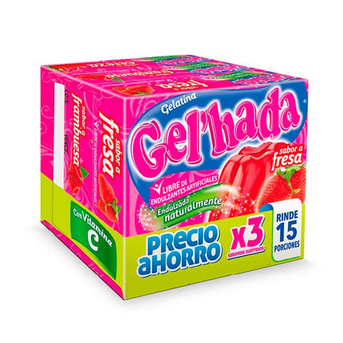 GELATINA GELHADA 3U 70G SURTIDA