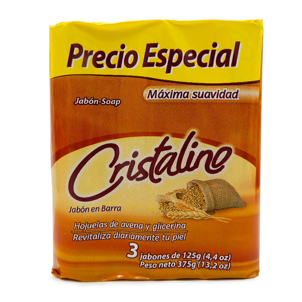 JABON CRISTALINO 3U 375G AVENA
