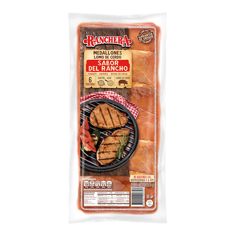MEDALLONES LOMO CERDO 600G RANCHERA