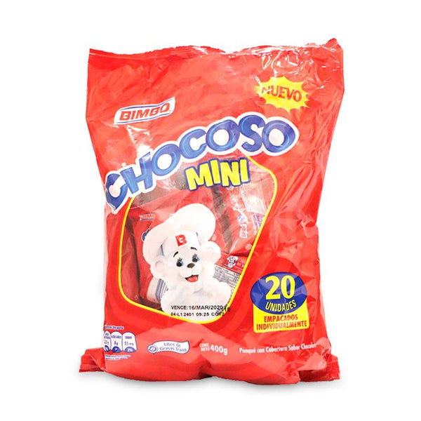MINI CHOCOSO BIMBO 20U 400G